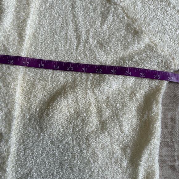 Vintage Le Chois II Winter White Open Front Long Sleeve Cardigan Size 2X - Picture 6 of 7